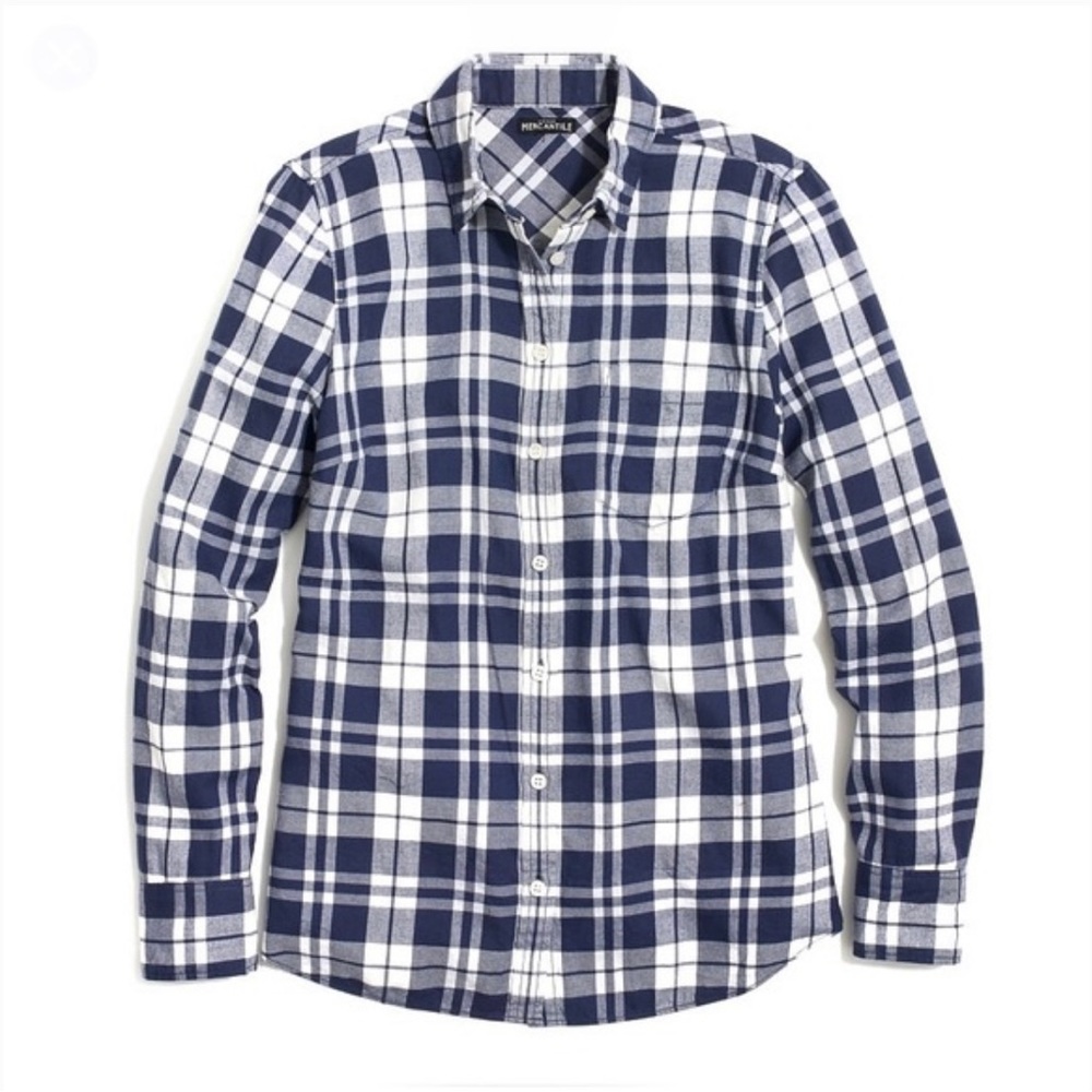 J. Crew Flannel Shirt - Arctic Ocean - Size: XXS